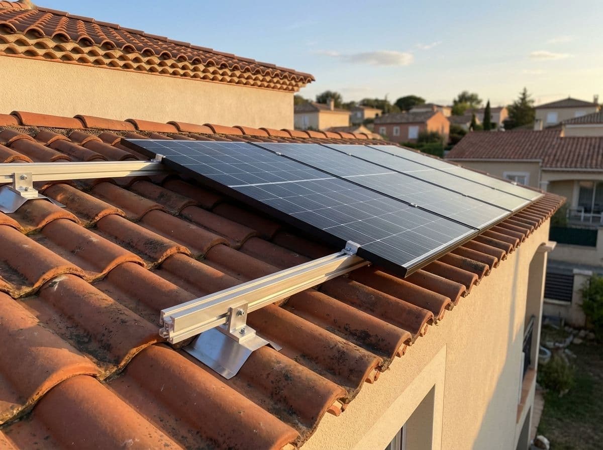 Solaris SHINGLE solar panels on asphalt shingle roof European residential home
