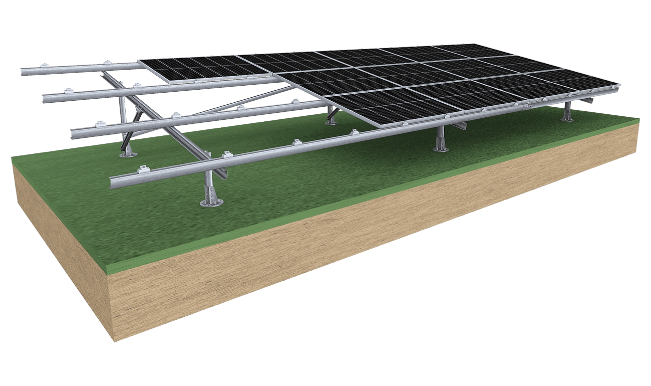 Terra ZAM steel ground mount solar mounting system